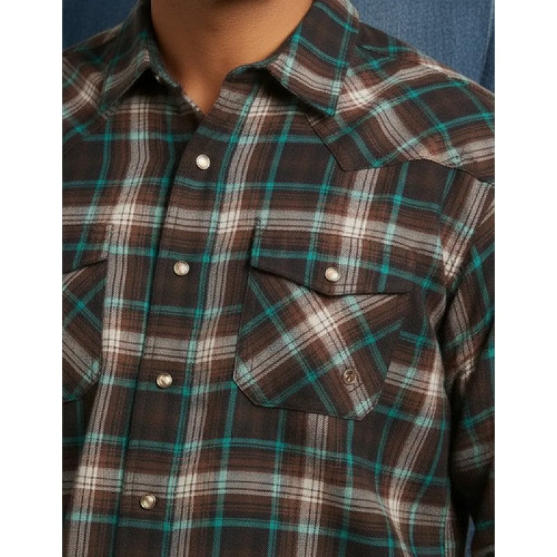 Camisa Vaquera Ariat  Relentless Performance Stretch #mlpos_24 | Color: Cafe 7336 #color_cafe_7336 | Talla: XL #sku_mlm1446862883-196503355701