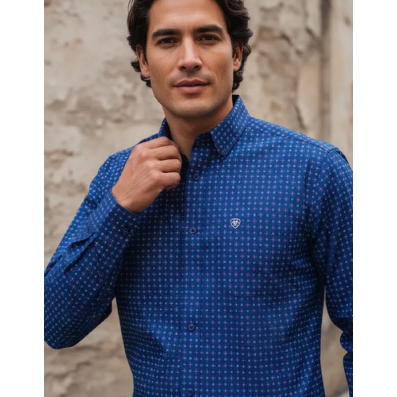 Camisa Vaquera Ariat  Relentless Performance Stretch #mlpos_4 | Color: Azul 9299 #color_azul_9299 | Talla: XS #sku_10039299xs