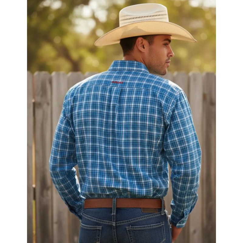 Camisa Vaquera Ariat  Relentless Performance Stretch #mlpos_7 | Color: Azul 3693 #color_azul_3693 | Talla: L #sku_10043693azlg