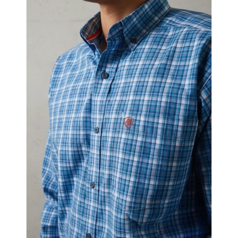 Camisa Vaquera Ariat  Relentless Performance Stretch #mlpos_9 | Color: Azul 3693 #color_azul_3693 | Talla: L #sku_10043693azlg