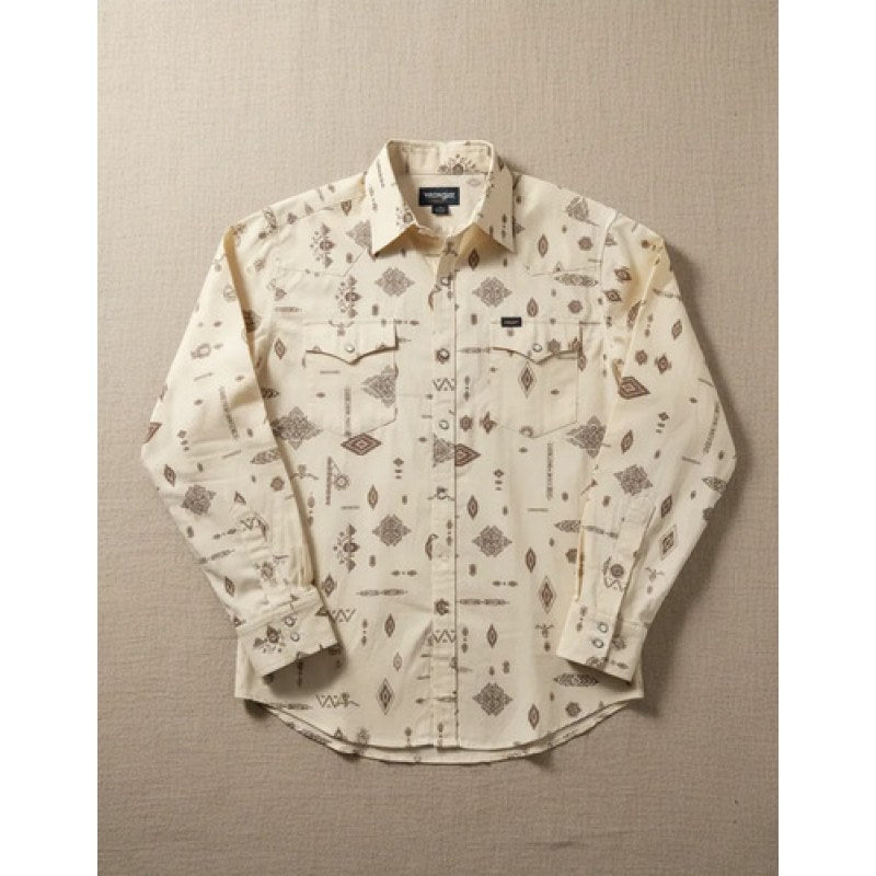 Camisa Vaquera Wrangler Caballero Retro Premium Western Slim #mlpos_30 | Color: Crema 1435 #color_crema_1435 | Talla: XL #sku_mlm1450187761-196334538477