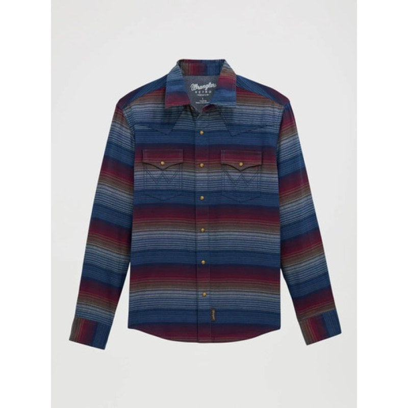 Camisa Vaquera Wrangler Caballero Retro Premium Western Slim #mlpos_37 | Color: Marino 8837 #color_marino_8837 #sku_112388837l #sku_112388837m #sku_112388837s #sku_112388837xl #sku_112388837xxl