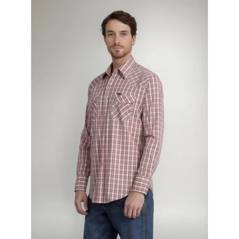 Camisa Wrangler Painted Desert Caballero Cowboy Vaquera #mlpos_10 | Color: Terracota 5889 #color_terracota_5889 | Talla: XL #sku_112345889xl