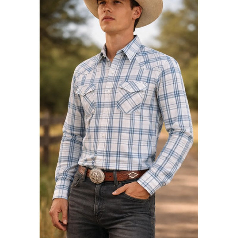 Camisa Wrangler Painted Desert Caballero Cowboy Vaquera #mlpos_12 | Color: Blanco 6443 #color_blanco_6443 | Talla: L #sku_112366443bncl