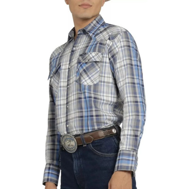 Camisa Wrangler Painted Desert Caballero Cowboy Vaquera #mlpos_22 | Color: Gris 6492 #color_gris_6492 #sku_112366492grsl #sku_mlm1467280630-192388902065