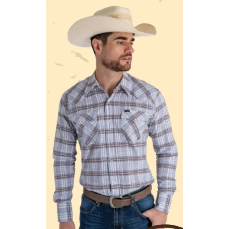 Camisa Wrangler Painted Desert Caballero Cowboy Vaquera #mlpos_34 | Color: Gris 1248 #color_gris_1248 | Talla: XL #sku_mlm1467280630-196334551321