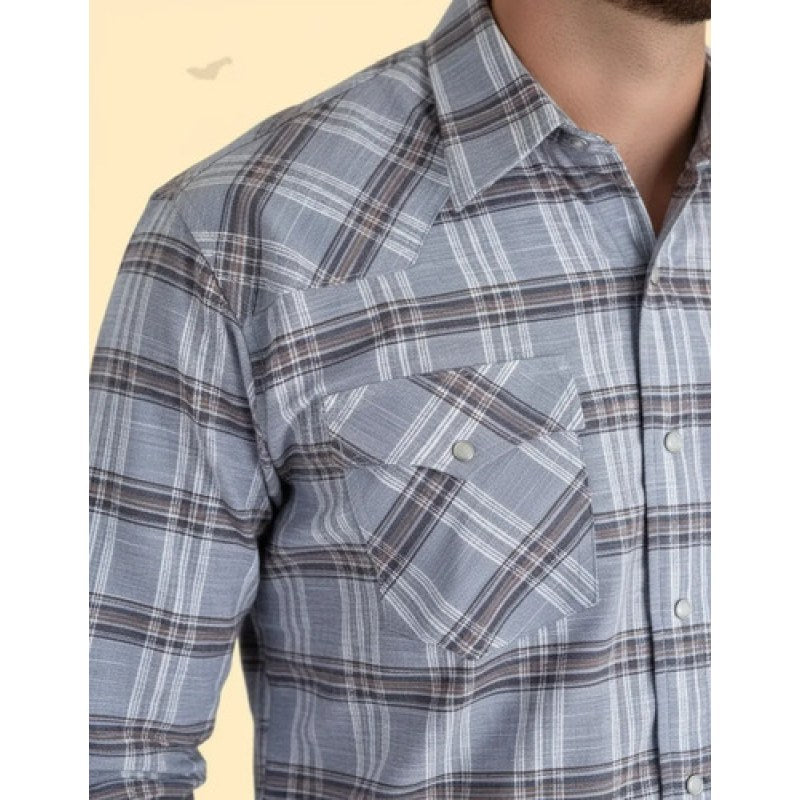 Camisa Wrangler Painted Desert Caballero Cowboy Vaquera #mlpos_35 | Color: Gris 1248 #color_gris_1248 | Talla: XL #sku_mlm1467280630-196334551321