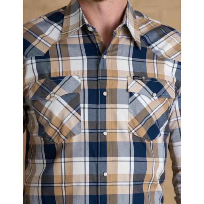 Camisa Wrangler Painted Desert Caballero Cowboy Vaquera #mlpos_37 | Color: Marino 0956 #color_marino_0956 | Talla: L #sku_mlm1467280630-196334551327
