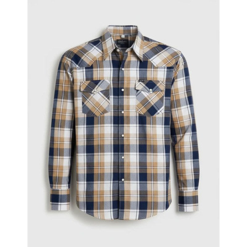 Camisa Wrangler Painted Desert Caballero Cowboy Vaquera #mlpos_40 | Color: Marino 0956 #color_marino_0956 | Talla: L #sku_mlm1467280630-196334551327