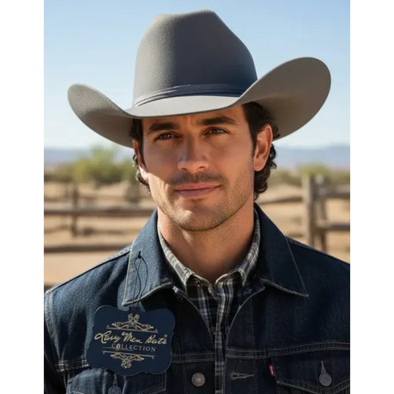 Sombrero Texana Lana Boliviana Larry Men Cuernos Chuecos #mlpos_10 | Color: Oxford #color_oxford | Talla: 54 (6 3/4) #sku_lrrymgrs54