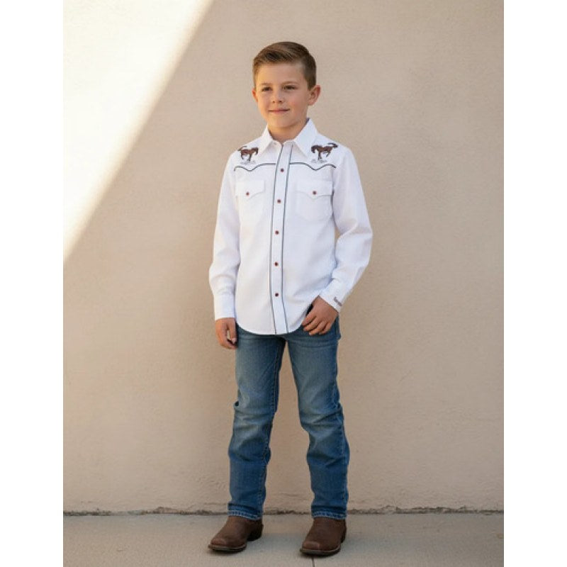 Camisa Charra Vaquera Rangers Niño #mlpos_12 | Color: Blanco 022N01 #color_blanco_022n01 #sku_022n0114 #sku_022n0116 #sku_022n016