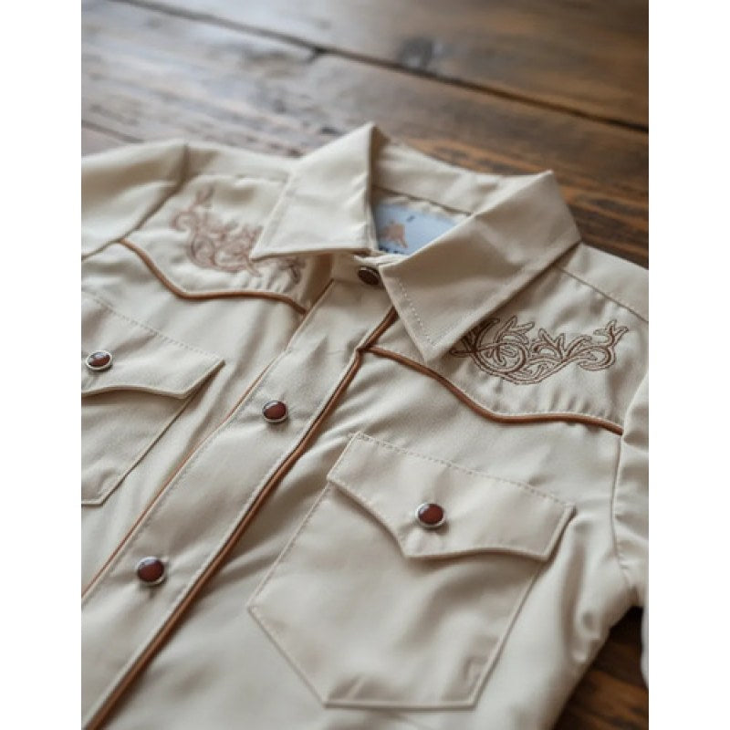 Camisa Charra Vaquera Rangers Niño #mlpos_6 | Color: Hueso 005NO01 #color_hueso_005no01 #sku_005no01h16