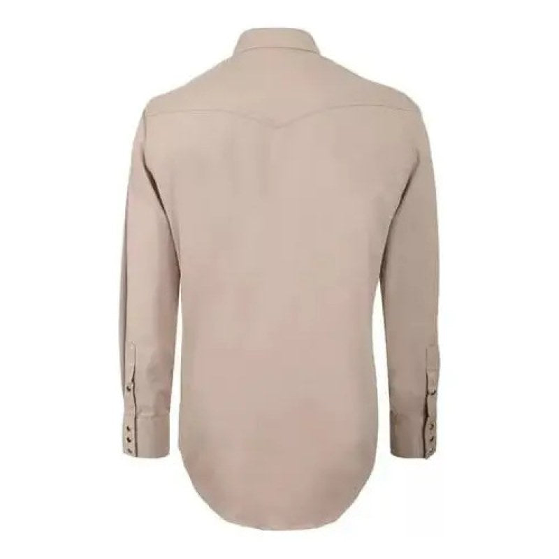Camisa Vaquera Lisa Wrangler Basica Caballero #mlpos_5 | Color: Beige #color_beige #sku_51954bn02ch #sku_51954bn02eeg #sku_51954bn02eg #sku_51954bn02g #sku_51954bn02m
