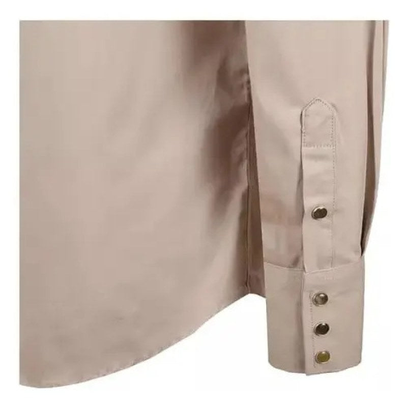 Camisa Vaquera Lisa Wrangler Basica Caballero #mlpos_6 | Color: Beige #color_beige #sku_51954bn02ch #sku_51954bn02eeg #sku_51954bn02eg #sku_51954bn02g #sku_51954bn02m