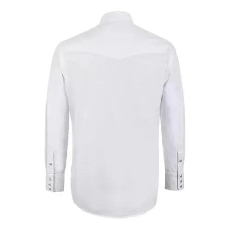 Camisa Vaquera Lisa Wrangler Basica Caballero #mlpos_9 | Color: Blanco #color_blanco #sku_519547110ch #sku_519547110eeg #sku_519547110eg #sku_519547110g #sku_519547110m