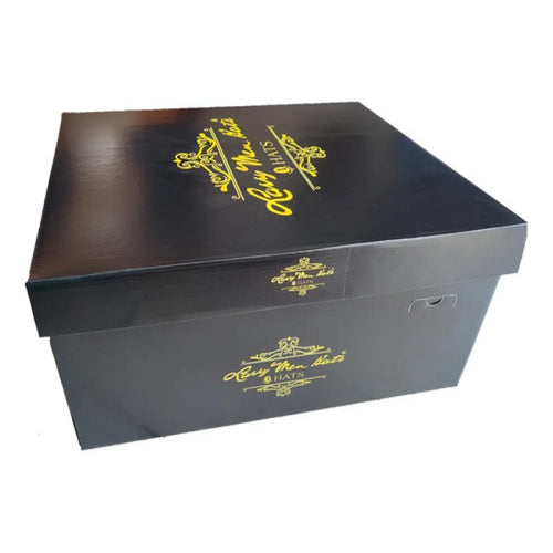 5 Cajas De Cartón Para Sombrero O Texana Negro Liso #mlpos_1 #sku_cajalarrymen