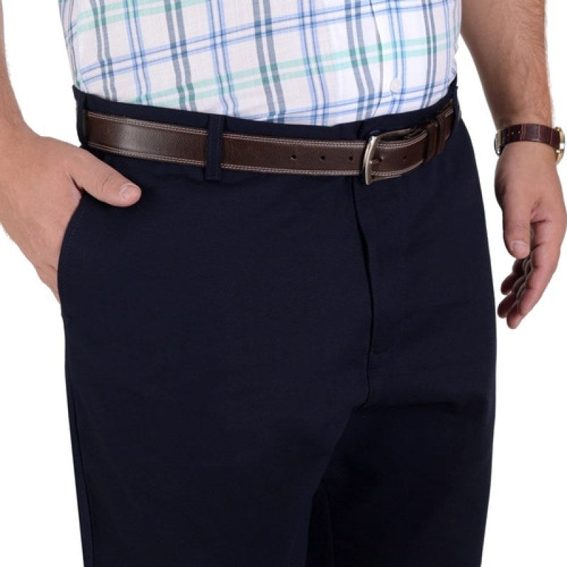 Pantalon Yale Casual Gabardina Tallas Extras #mlpos_2 | Color: Azul marino 0552-19 #color_azul_marino_0552-19 #sku_100505521942 #sku_100505521944 #sku_100505521946 #sku_100505521948 #sku_100505521950