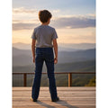 Pantalon Jean Yale Vaquero Niño Boot Cut Mezclilla Stone 0849-18 4 #mlpos_1 #sku_ylmzcnstn4