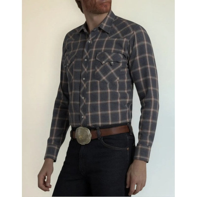 Camisa Wrangler Franela Vaquera Painted Desert #mlpos_7 | Color: Marino 3503 #color_marino_3503 #sku_franelamneg #sku_franelamng