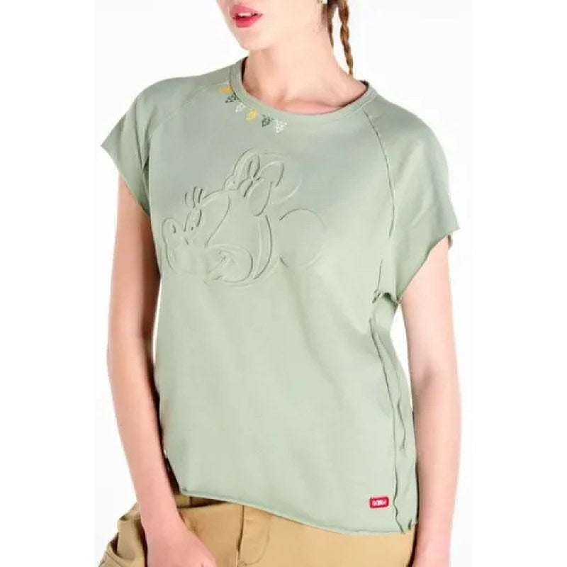 Playera Dama Oggi Disney Mickey #mlpos_7 | Color: Olivo #color_olivo #sku_d2242407g #sku_d2242407xl #sku_mlm1535755786-202155839113