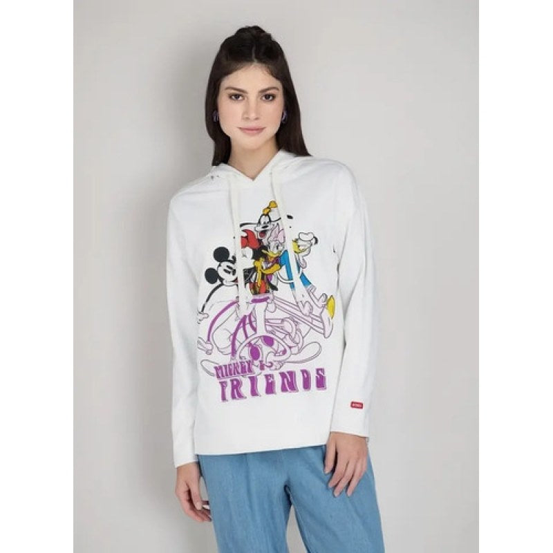 Sudadera Hoodie Dama Oggi Disney Minnie #mlpos_2 | Color: Hueso #color_hueso #sku_disnsudhg #sku_disnsudhm #sku_disnsudhxl