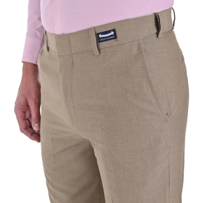 Pantalon De Vestir Tallas Extras Sansabelt Cintura Ajustable #mlpos_11 | Color: Beige #color_beige #sku_15a01617686240 #sku_15a01617686242 #sku_15a01617686244 #sku_15a01617686246