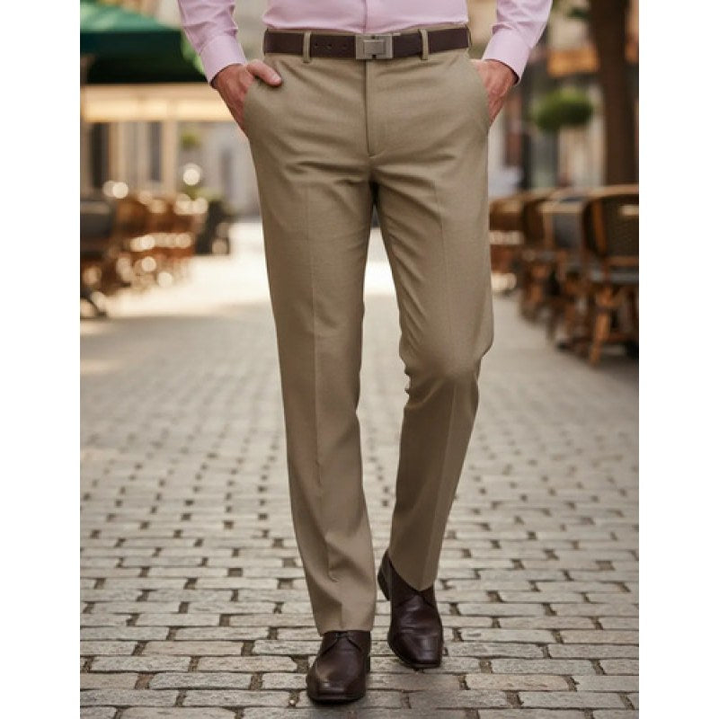Pantalon De Vestir Sansabelt Sin Pinzas Cintura Ajustable #mlpos_9 | Color: Khaki #color_khaki #sku_15a01617686232 #sku_15a01617686233 #sku_15a01617686234 #sku_15a01617686236 #sku_15a01617686238