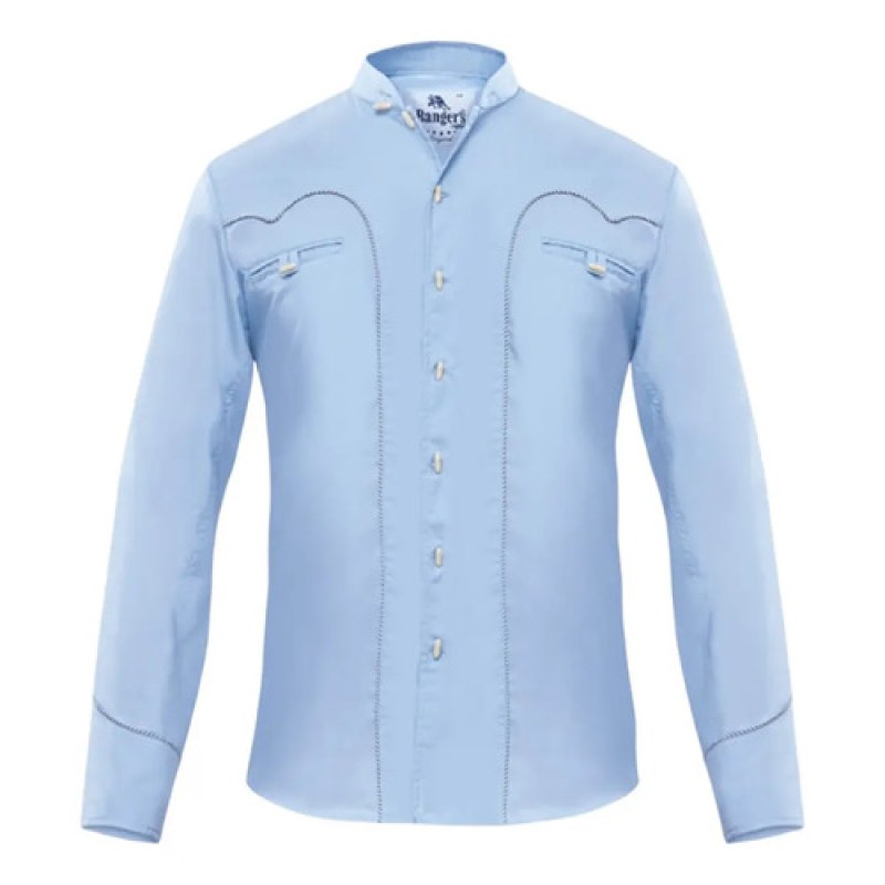 Camisa Charra Vaquera Rangers Caballero #mlpos_12 | Color: Cielo 032 #color_cielo_032 #sku_032ca01cielol #sku_032ca01cieloxl