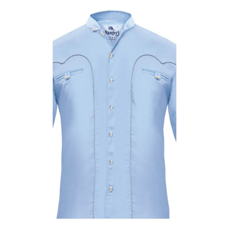 Camisa Charra Vaquera Rangers Caballero #mlpos_13 | Color: Cielo 032 #color_cielo_032 #sku_032ca01cielol #sku_032ca01cieloxl