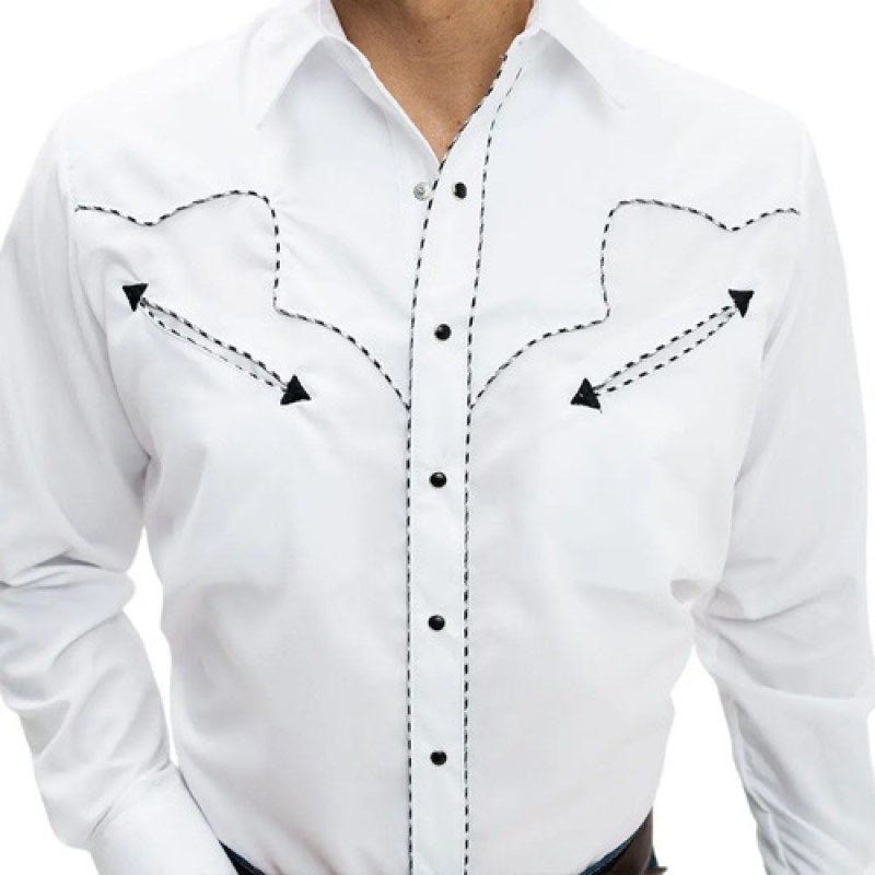 Camisa Charra Vaquera Rangers Caballero #mlpos_16 | Color: Blanco 010 #color_blanco_010 | Talla: S #sku_010ca01bcs
