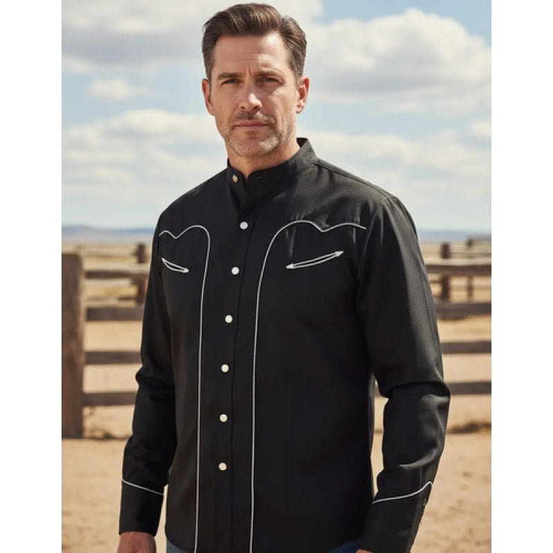 Camisa Charra Vaquera Rangers Caballero #mlpos_2 | Color: Negro 032 #color_negro_032 #sku_032ca01ngxl #sku_mlm1647864112-196810229789