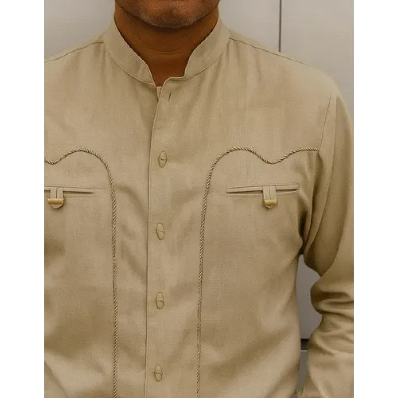 Camisa Charra Vaquera Rangers Caballero #mlpos_22 | Color: Hueso 032 #color_hueso_032 | Talla: S #sku_mlm1647864112-196810242073 #sku_mlm1647864112-196810242075 #sku_mlm1647864112-196810242077