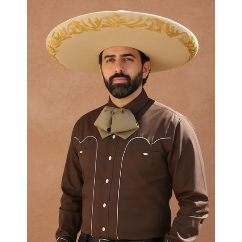 Camisa Charra Vaquera Rangers Caballero #mlpos_8 | Color: Cafe 032 #color_cafe_032 #sku_032ca01cfl #sku_032ca01cfm #sku_032ca01cfs