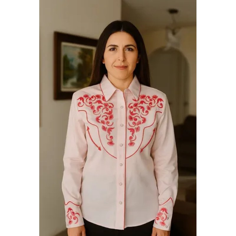 Blusa Charra Vaquera Rangers Dama #mlpos_4 | Color: Rosa claro #color_rosa_claro #sku_mlm1648069941-188947578935 #sku_mlm1648069941-188947578937 #sku_mlm1648069941-188947578939