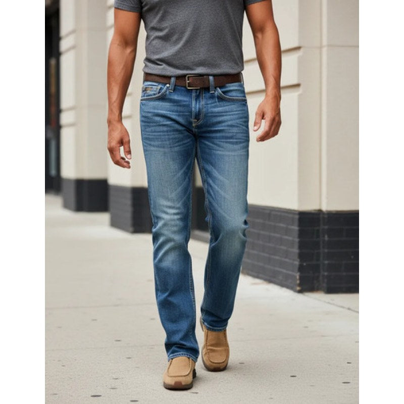 Pantalon Vaquero Ariat Slim Straight Caballero #mlpos_2 | Color: Azul 7748 #color_azul_7748 | Talla: 38x32 #sku_10027748azl3832