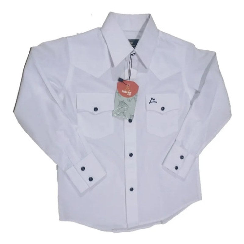 Camisa Vaquera Denver Niño #mlpos_2 | Color: Blanco #color_blanco #sku_ckd01510 #sku_ckd01512 #sku_ckd01514 #sku_ckd01516 #sku_ckd0152 #sku_ckd0154 #sku_ckd0156 #sku_ckd0158
