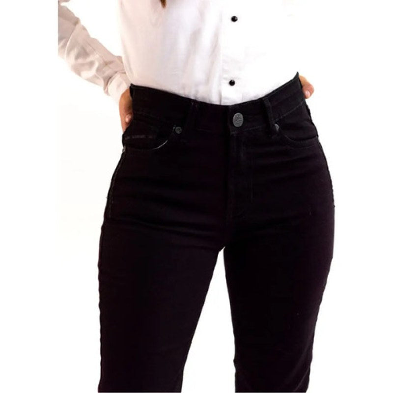 Pantalon Vaquero Boot Cut Denver Dama #mlpos_4 | Color: Negro #color_negro #sku_mlm1744647643-191221778077 #sku_mlm1744647643-191221778081 #sku_mlm1744647643-191221778083