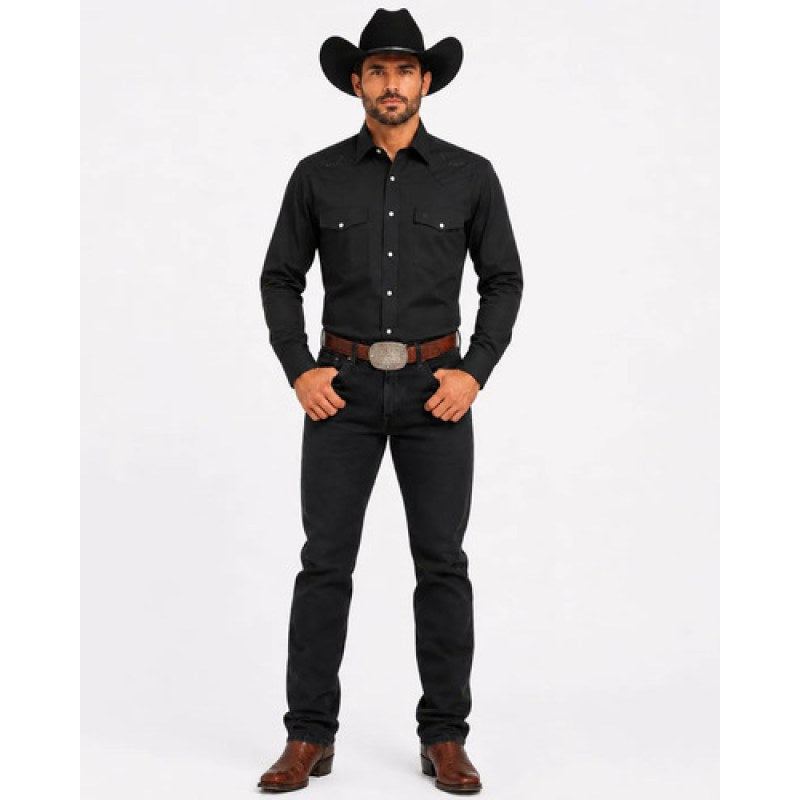 Camisa Vaquera Manchester Western  Regular Fit #mlpos_1 | Color: Negro 2 #color_negro_2 #sku_ma010162-18negl #sku_ma010162-18negs