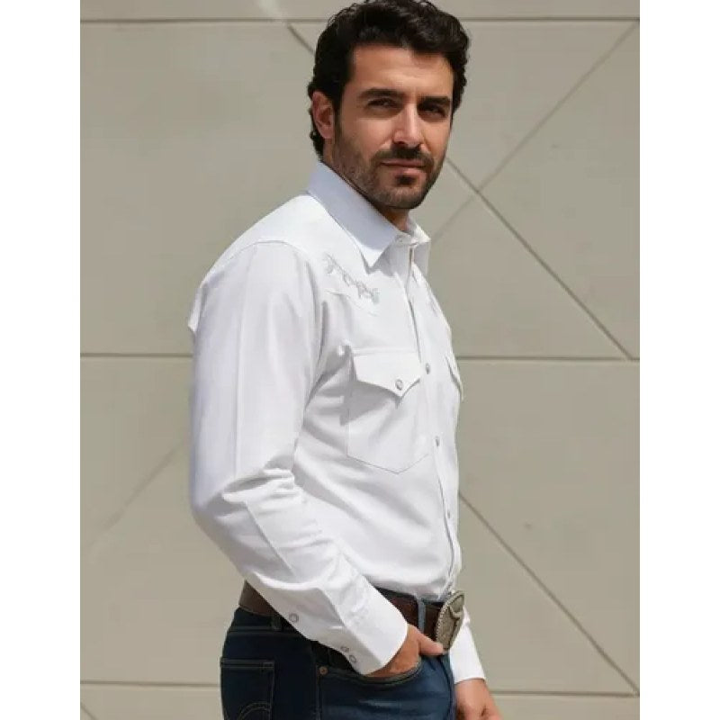 Camisa Vaquera Manchester Western  Regular Fit #mlpos_17 | Color: Blanco bordada #color_blanco_bordada | Talla: EG #sku_mlm1782350502-192224644009