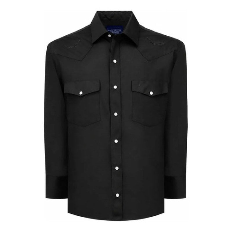 Camisa Vaquera Manchester Western  Regular Fit #mlpos_2 | Color: Negro 2 #color_negro_2 #sku_ma010162-18negl #sku_ma010162-18negs