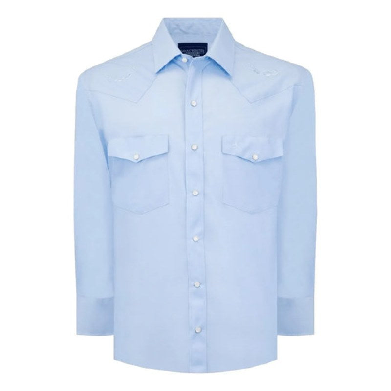 Camisa Vaquera Manchester Western  Regular Fit #mlpos_20 | Color: Azul #color_azul #sku_mlm1782350502-203146596411 #sku_mlm1782350502-203146596413
