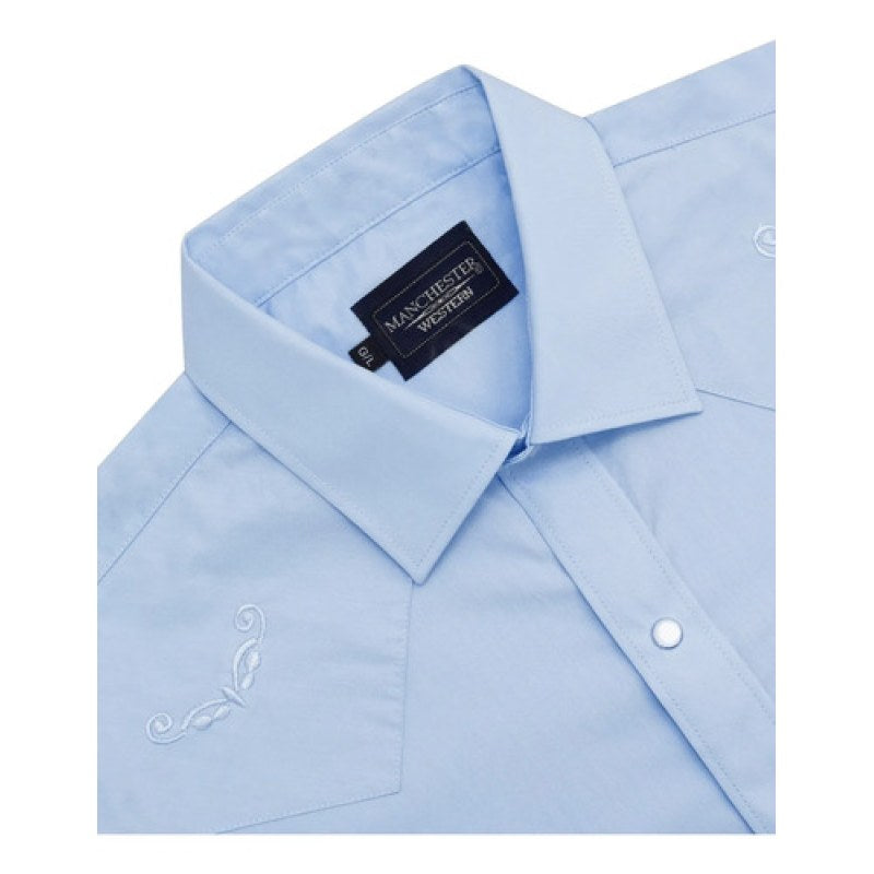 Camisa Vaquera Manchester Western  Regular Fit #mlpos_22 | Color: Azul #color_azul #sku_mlm1782350502-203146596411 #sku_mlm1782350502-203146596413