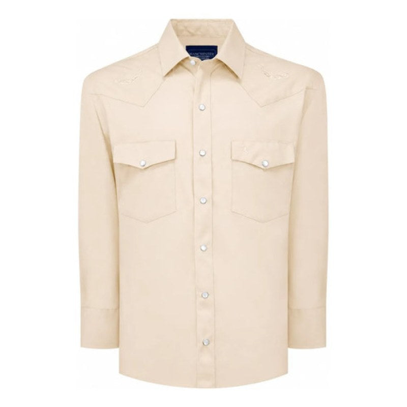 Camisa Vaquera Manchester Western  Regular Fit #mlpos_25 | Color: Biege #color_biege #sku_mlm1782350502-203146596415 #sku_mlm1782350502-203146596417