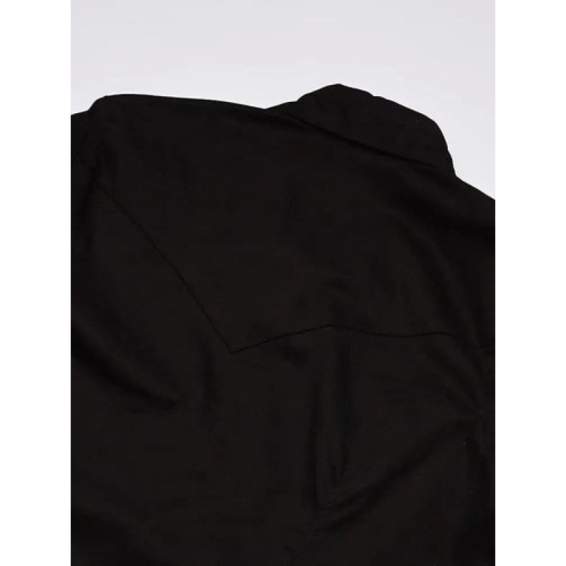 Blusa Wrangler Vaquera Western Logos Bordada Dama #mlpos_10 | Color: Negro #color_negro #sku_112334012xxl #sku_112334013ch #sku_112334013g #sku_112334013m #sku_112334013xl