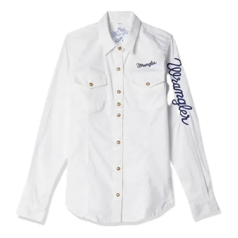 Blusa Wrangler Vaquera Western Logos Bordada Dama #mlpos_2 | Color: Blanco #color_blanco #sku_112334012bncch #sku_112334012bncl #sku_112334012bncm #sku_112334012bncxl #sku_112334012bncxxl