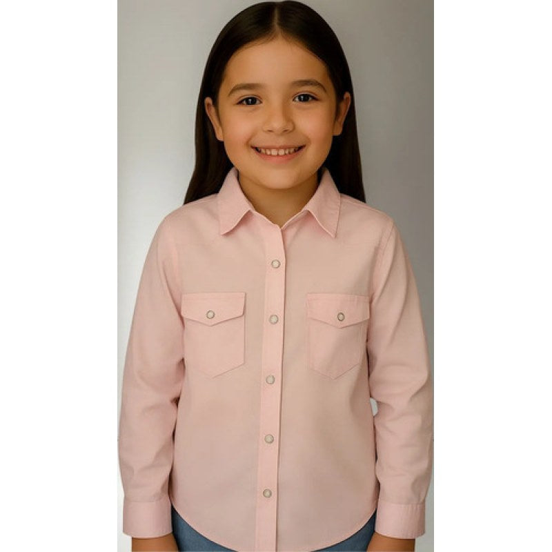 Blusa Wrangler Vaquera Western Niña #mlpos_2 | Color: Rosa #color_rosa #sku_112369495ch #sku_112369495eg #sku_112369495g #sku_112369495m