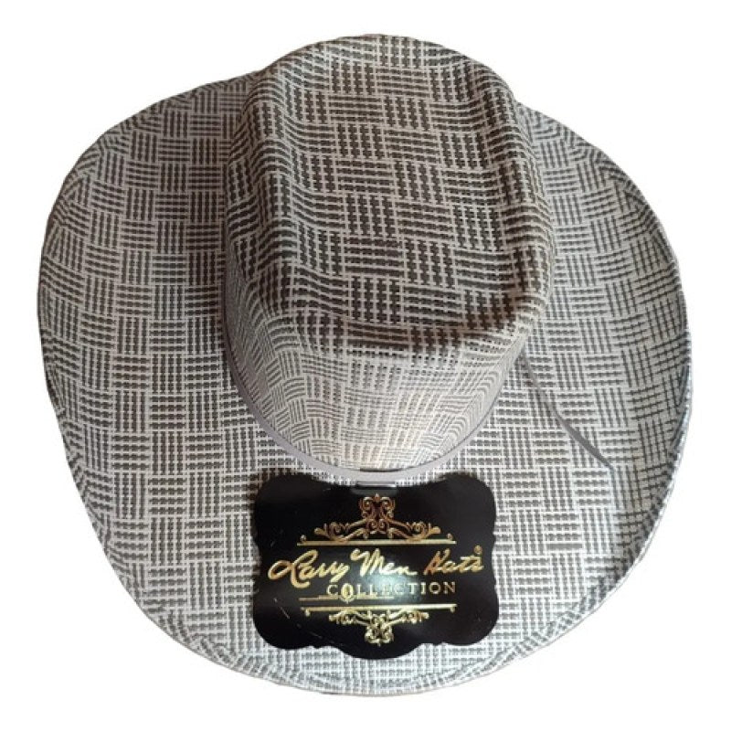 Sombrero Vaquero Larry Men 500x #mlpos_2 | Color: Cuadro Chico Bicolor #color_cuadro_chico_bicolor #sku_cchicogris55 #sku_cchicogris56