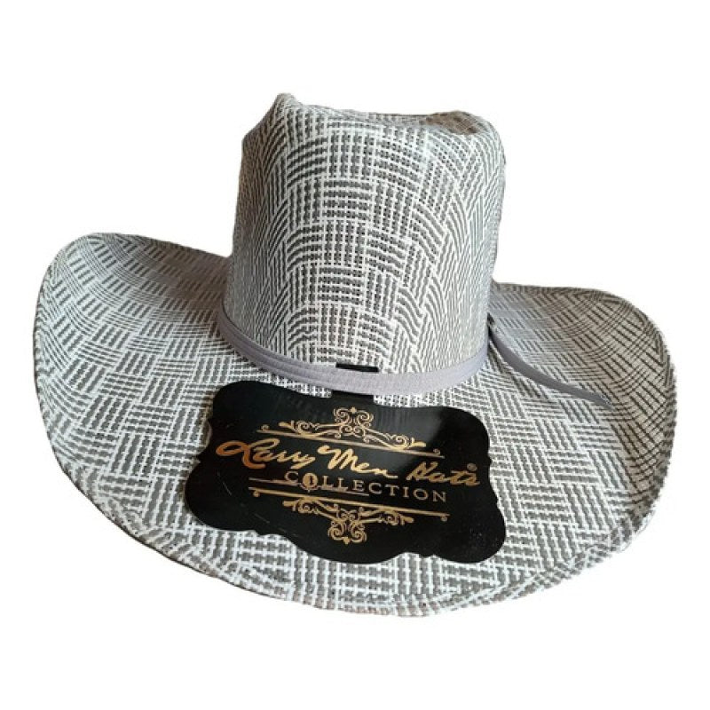 Sombrero Vaquero Larry Men 500x #mlpos_3 | Color: Cuadro Chico Bicolor #color_cuadro_chico_bicolor #sku_cchicogris55 #sku_cchicogris56