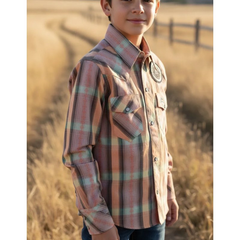 Camisa Vaquera Western Icy Denver Cuadro Niño Moda #mlpos_1 | Color: CDKD041 #color_cdkd041 #sku_ckd04ml6 #sku_ckd04ml12 #sku_ckd04ml14 #sku_mlm1908484711-190345808825