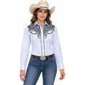 Blusa Charra Vaquera Winster Dama #mlpos_4 | Color: Blanco #color_blanco #sku_winschrrdmbc2xl #sku_winschrrdmbcl #sku_winschrrdmbcm #sku_winschrrdmbcs #sku_winschrrdmbcxl